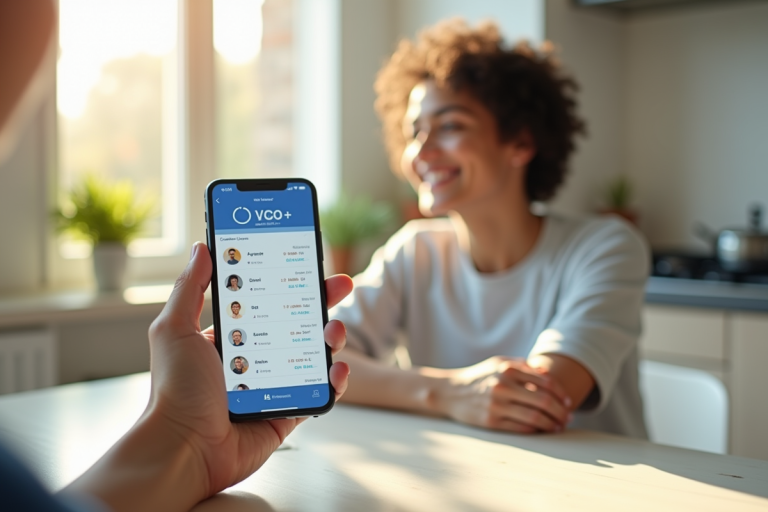 Smartphone affichant une application de suivi des points du permis en France